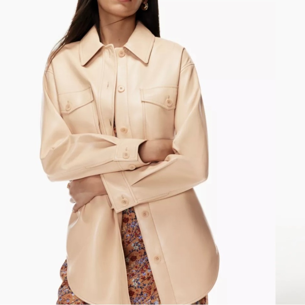 Wilfred faux leather shirt jacket - Picture 1 of 6